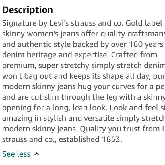 Levi Strauss Signature Skinny Immaculate 8 - Picture 14 of 14